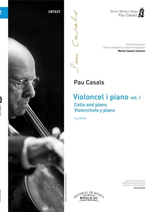 Violoncel i piano vol.1 by Pau CasalsPublished by Boileau-Music